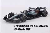  Mô hình xe đua F1 Formula 1 Mercedes Benz Petronas W16 2025 British GP tỉ lệ 1:43 Bburago OT43023 