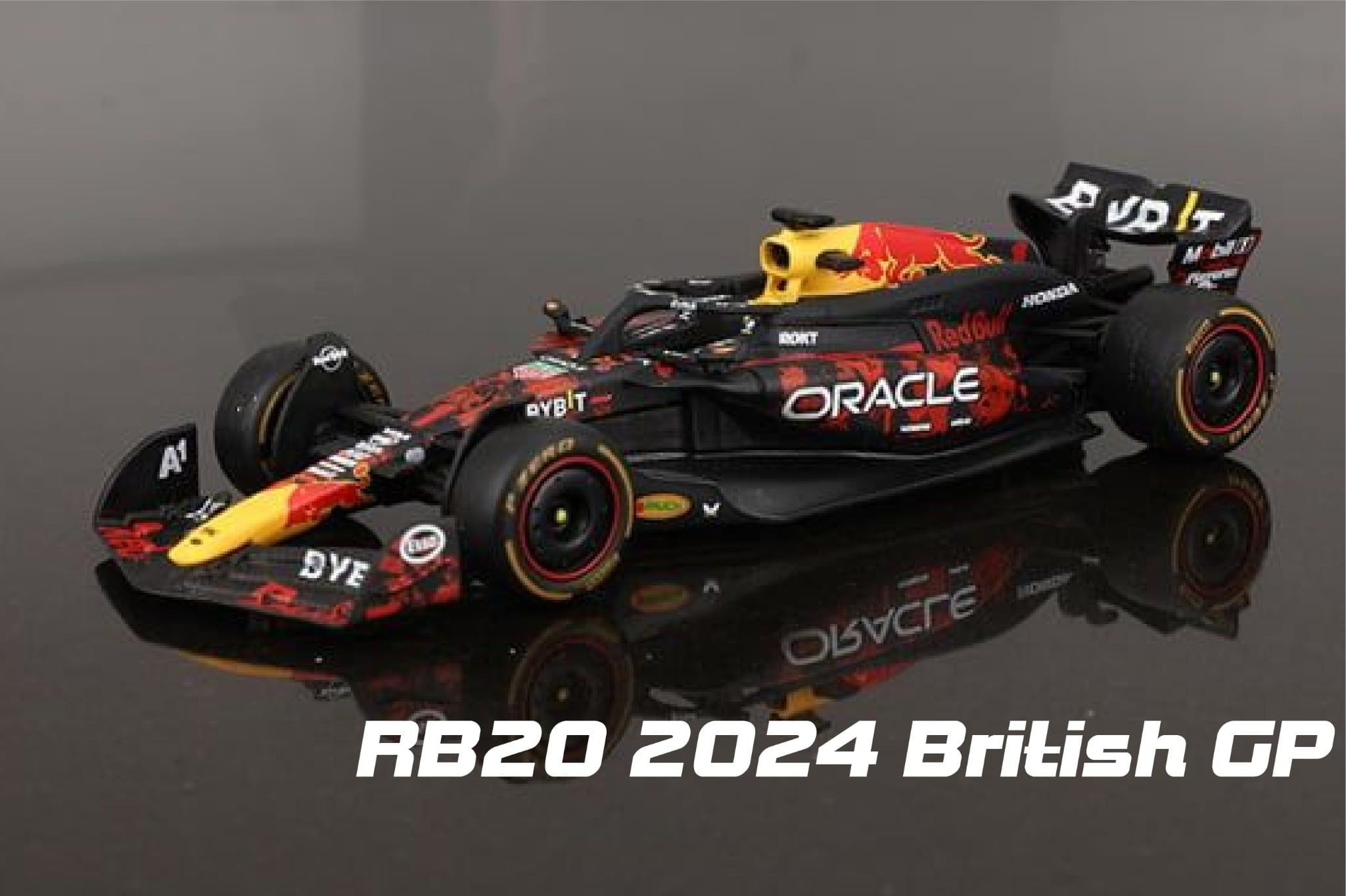  Mô hình xe đua F1 Formula 1 Oracle Redbull RB20 2024 British GP Unveils Colorful tỉ lệ 1:43 Bburago OT43022 