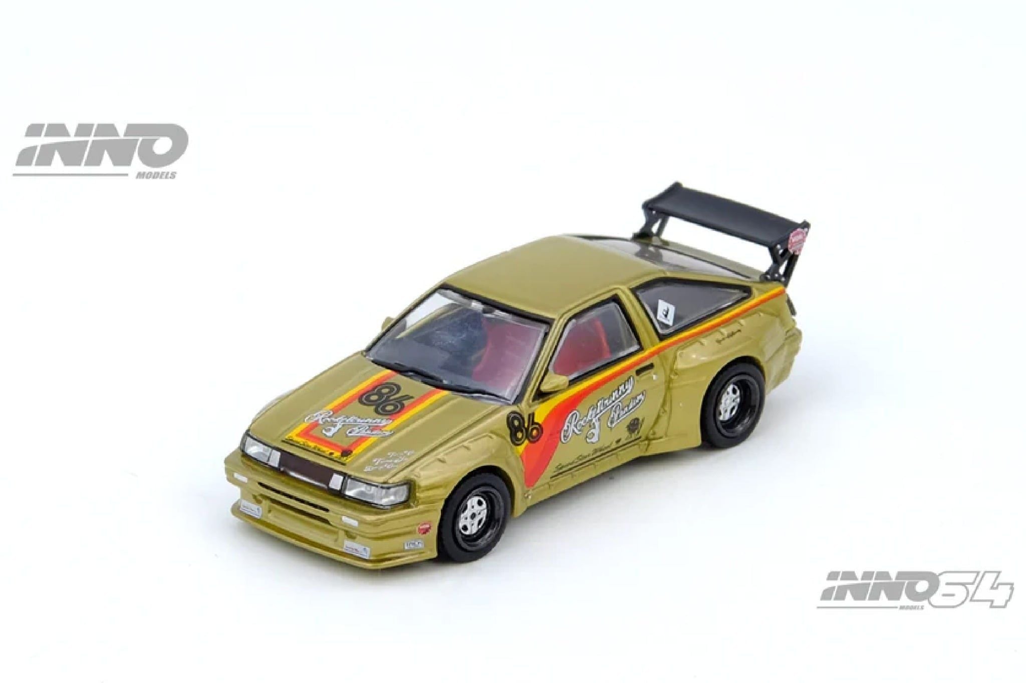  Mô hình xe Toyota AE86 Levin Pandem Rocket Bunny tỉ lệ 1:64 Inno64 model IN64-AE86P-GLD-SGT 