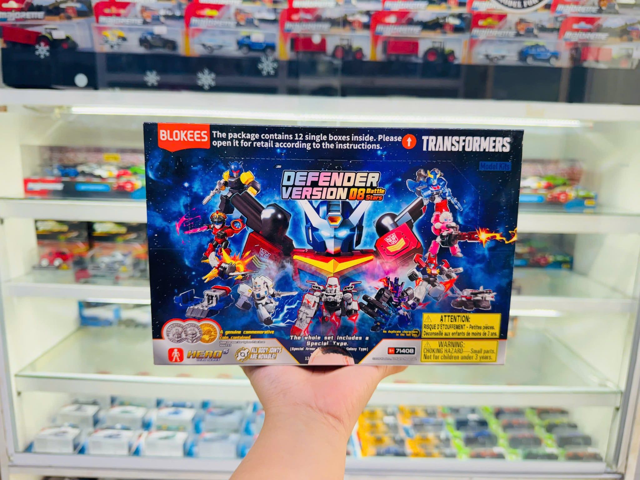  Blindbox Set 12 Mô hình lắp ráp series Blokees Transformers Defender Version DV08 Battle Stars ET66 71408 