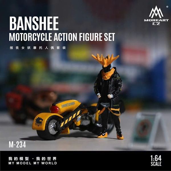 Set mô hình nhân vật và xe mô tô Reaper Motorcycle Action gundam unicorn banshee tỉ lệ 1:64 MoreArt MO222234 