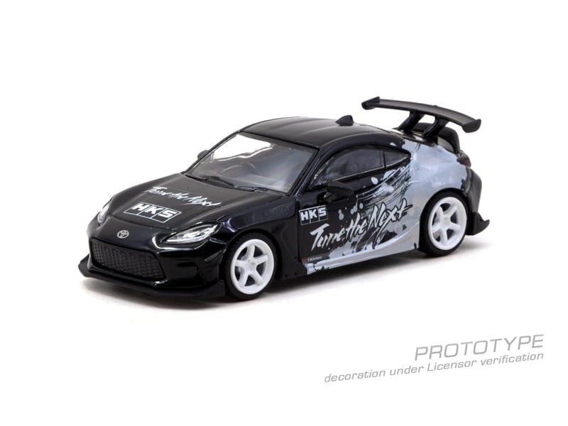  Mô hình xe Toyota GR86 -- HKS Black tỉ lệ 1:64 Tarmac Works bản card T64G-038-BK2-B 
