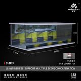  Hộp trưng bày mô phỏng đường đua hiệu ứng đang chạy kích thước 30x13.3x10cm tỉ lệ 1:64 MoreArt MO914413 