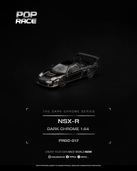  Mô hình xe NSX-R Dark Chrome tỉ lệ 1:64 Pop Race PRDC017 