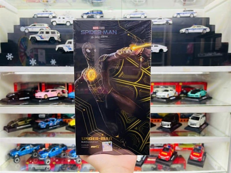  Mô hình nhân vật Marvel người nhện Spider man black suit SHF No way home tỉ lệ 1:10 18CM ZD Toys ZM76 FG267 