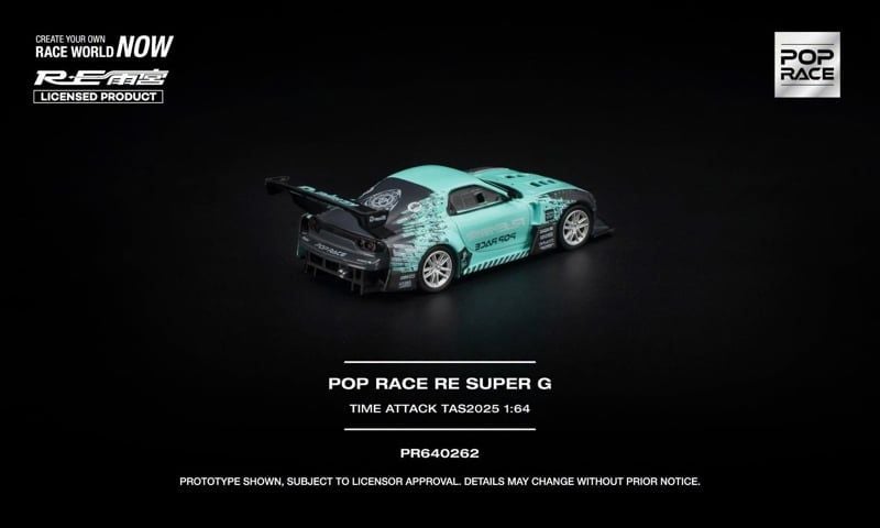  Mô hình xe Pop Race Re Super G Time Attack Tas 2025 tỉ lệ 1:64 Pop Race PR640262 