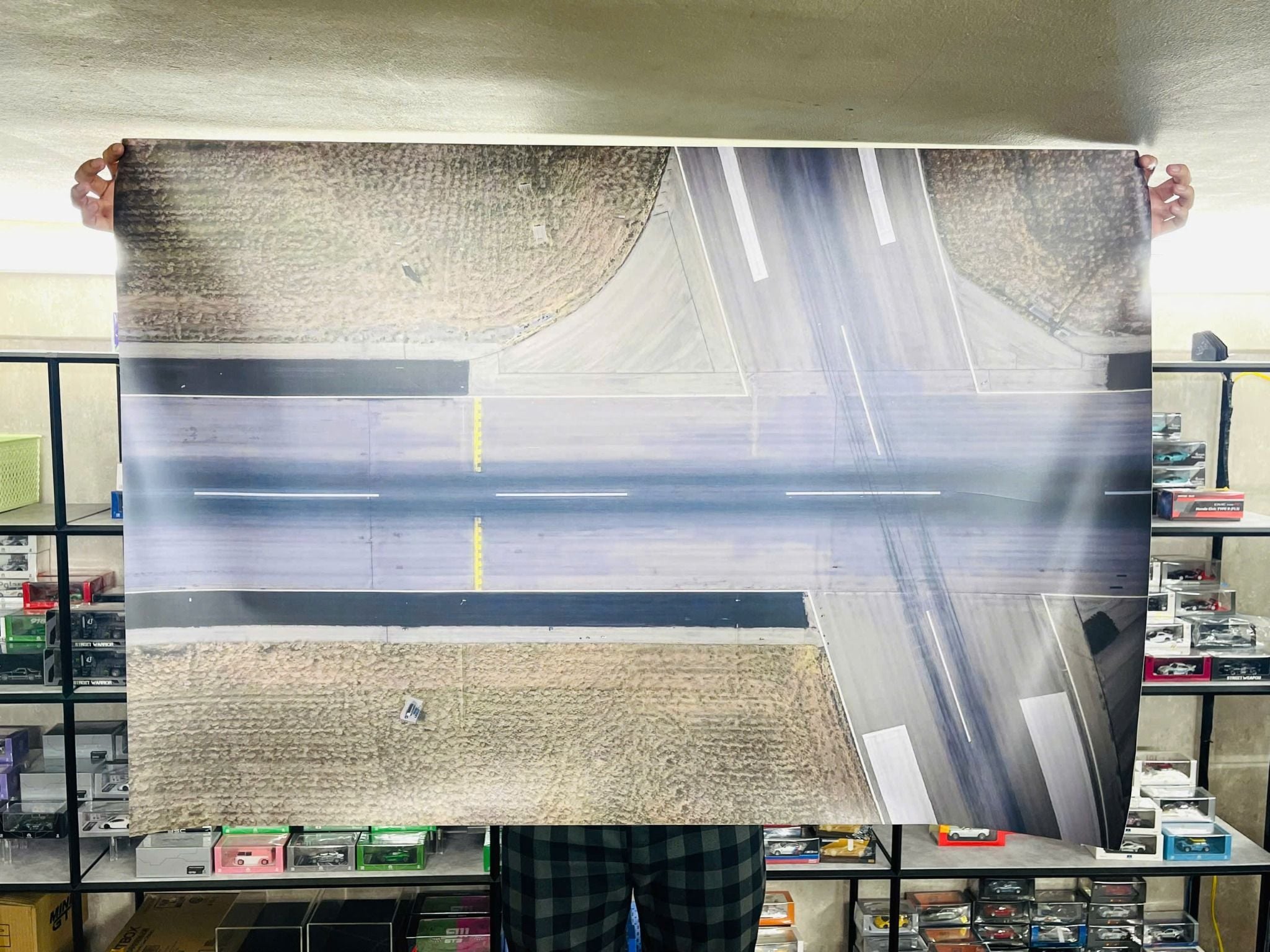  Phụ kiện trưng bày đường băng chất liệu in pp 80x120cm cán mờ chống nước bụi bẩn dành cho máy bay mô hình nhiều tỉ lệ DR051 