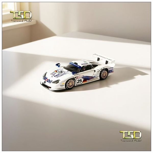  Mô hình xe ô tô Porsche 911 GT1 24h LeMans 1997 Paint Job tỉ lệ 1:64 Transcend Model OT64551 