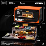  Hộp trưng bày mô phỏng Gara sửa xe Chăm sóc xe 2 tầng Work Safely Performance 297*185*160mm tỉ lệ 1:64 Shou cang jia SCJ82042 