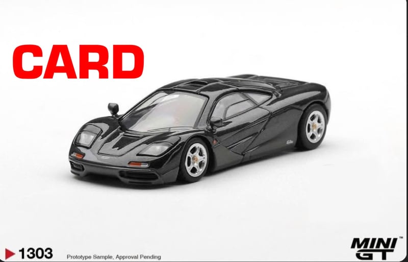  Mô hình xe McLaren F1 Blue Black Metallic bản card tỉ lệ 1:64 MiniGT MGT01303 