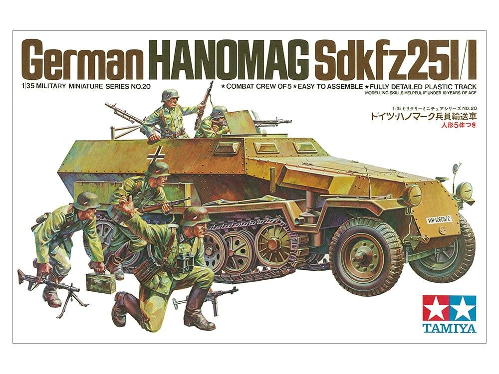  Mô hình lắp ráp xe tăng Hanomag Sd.Kfz 251/1 tỉ lệ 1:35 Tamiya 35020 