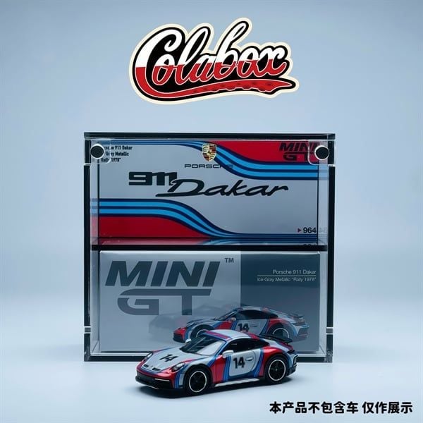  Hộp trưng bày mica cho xe Porsche 911 Dakar Ice Grey Metallic 