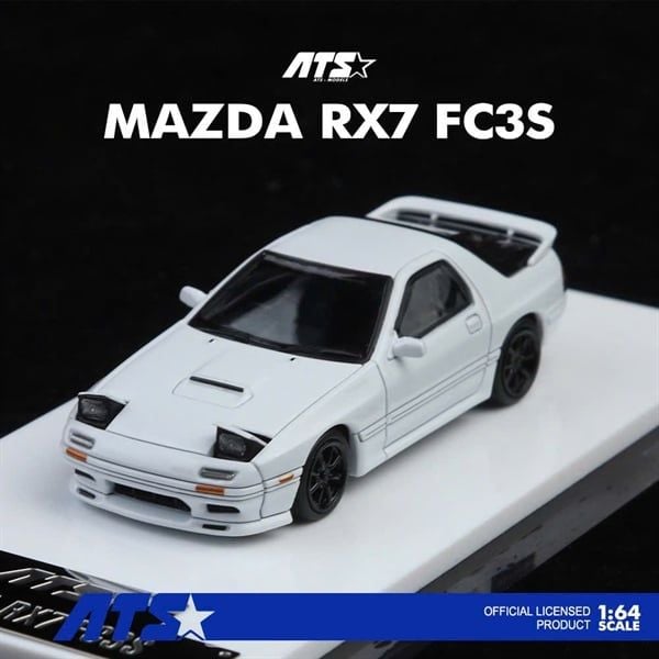  Mô hình xe Mazda RX-7 FC3S - White tỉ lệ 1:64 ATS ATS880201 