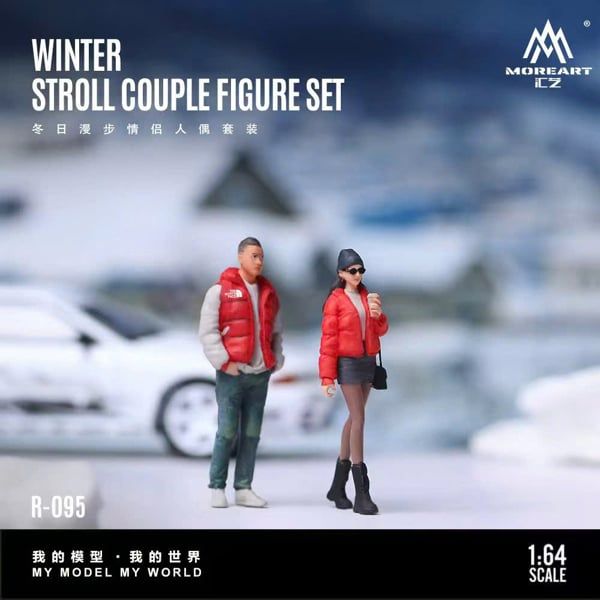  Set mô hình nhân vật figure “Winter Stroll” Couple Figure Set tỉ lệ 1:64 More Art MO223095 