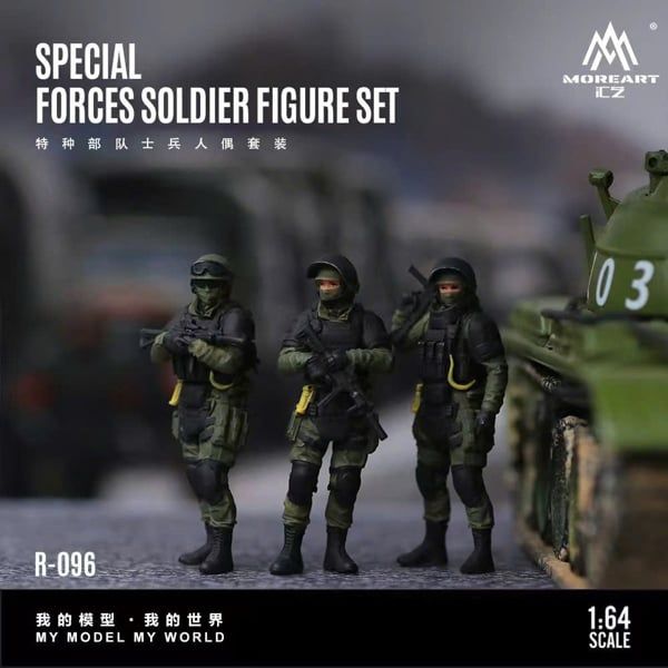  Set 3 figure nhân vật lính quân sự special forces soldier tỉ lệ 1:64 MoreArt MO223096 