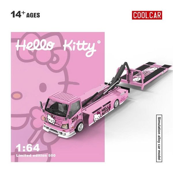  Mô hình xe H300 HELLO KITTY Flatbed Transport tỉ lệ 1:64 Cool Car CC647221 