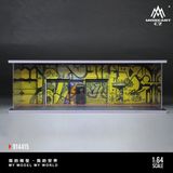  Hộp trưng bày mô phỏng diroram parking lot Street Graffiti Lighting Assembly Scene tỉ lệ 1:64 M-cool MoreArt MO914415 