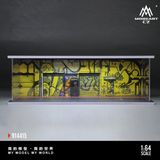  Hộp trưng bày mô phỏng diroram parking lot Street Graffiti Lighting Assembly Scene tỉ lệ 1:64 M-Cool MO914415 