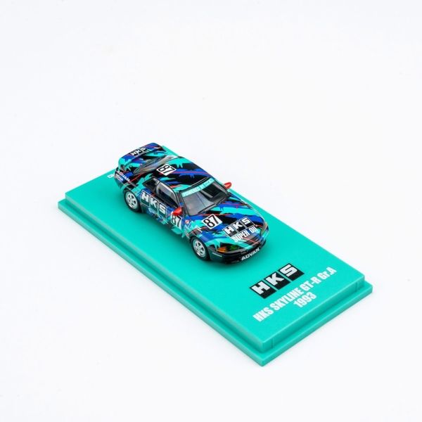  Mô hình xe Nissan Skyline GT-R R32 1993 HKS (MOTN Lighting System Front & Rear) tỉ lệ 1:64 Kyosho 