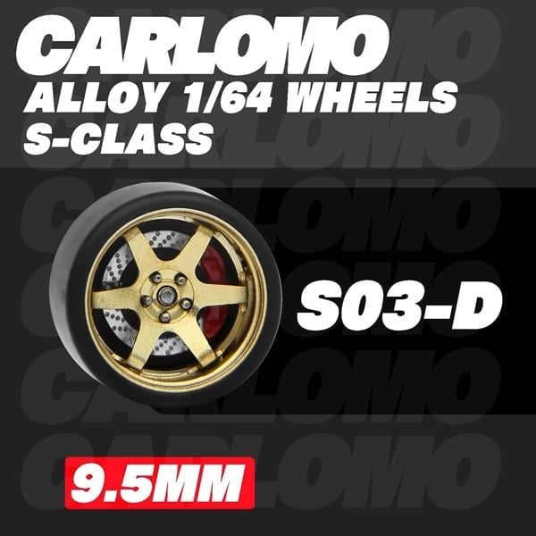  Phụ kiện độ bánh cho xe mô hình Carlomo Wheels S-Class kích thước 9,5mm bằng kim loại tỉ lệ 1:64 Carlomo S0 
