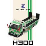  Mô hình xe tải thớt H300 Flatbed transport Graffiti rexy green tỉ lệ 1:64 Supcar SC647250 