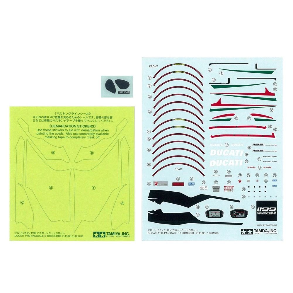  Mô hình Kit Mô tô Ducati 1199 Panigale S Tricolore 1:12 Tamiya 14132 