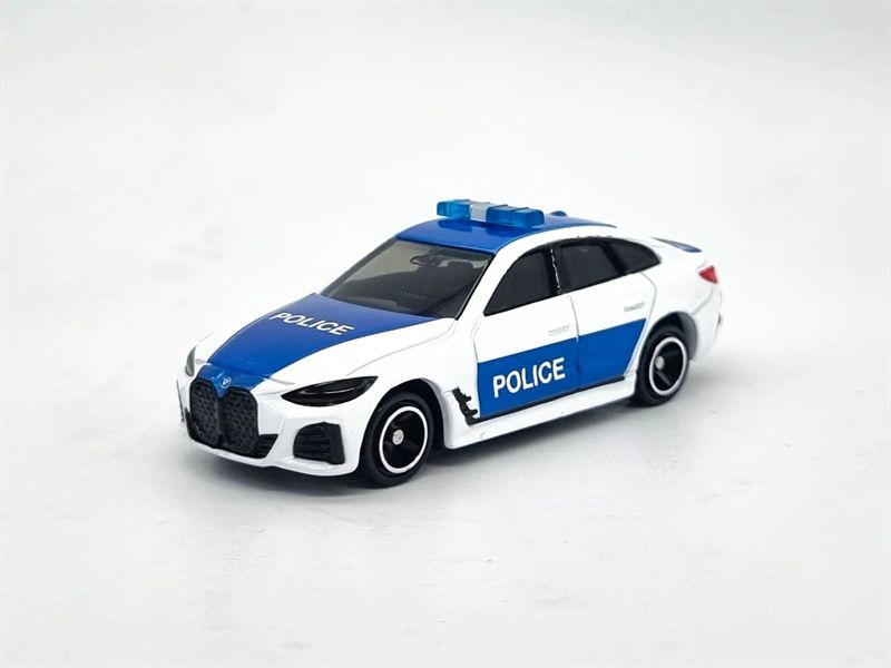  Mô hình xe Tomica Asia 120 No.29 BMW i4 Police Car tỉ lệ 1:65 Tomica 993704 