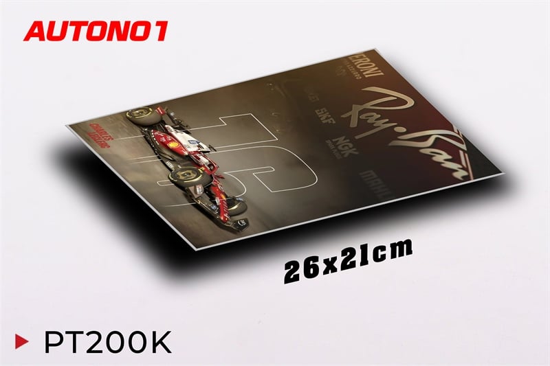  Phụ kiện Thảm lót chống trượt chủ đề siêu xe đua F1 Ferrari SF25 #16 thước 26x21cm Autono1 PT200K 