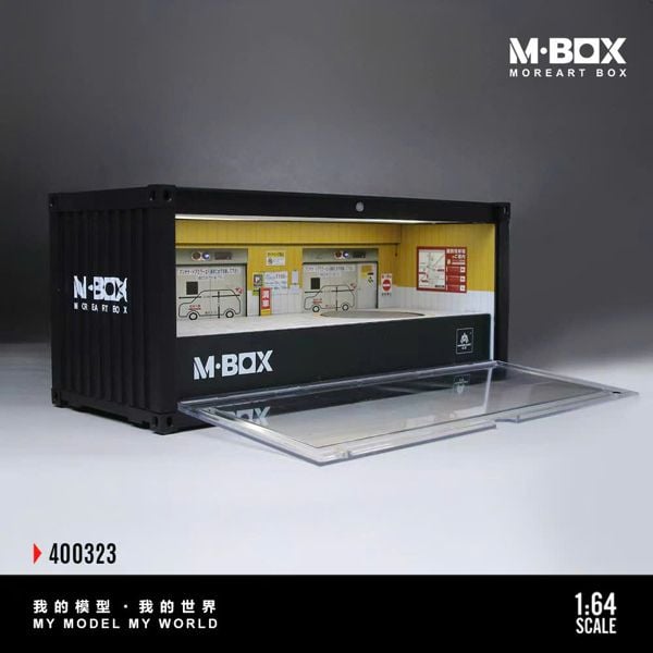  Mô hình nhà để xe ngầm xoay L-Type có đèn kích thước 30x12.5x13cm tỉ lệ 1:64 của MBOX MB400323 
