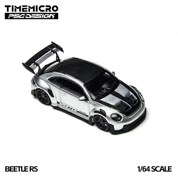 Mô hình xe Beetle RS First Edition Silver tỉ lệ 1:64 TimeMicro × PSC DESIGN TM647902 