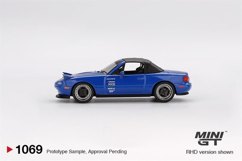  [Hàng Loose] Mô hình xe Mazda Miata MX-5 (NA) Tuned Version Dark Blue tỉ lệ 1:64 MiniGT MGT01069 