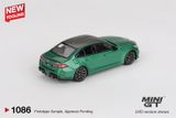  Mô hình xe BMW M5 (G90) Isle of Man Green Metallic tỉ lệ 1:64 MiniGT MGT01086 