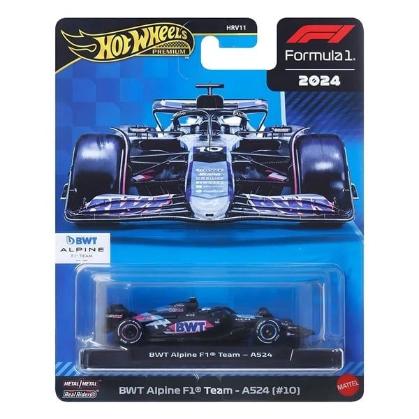  Mô hình xe BWT Alpine F1 Team A524 #10 tỉ lệ 1:64 Hotwheels Premium JBM21 