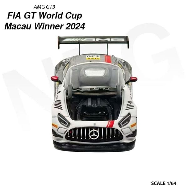  Mô hình xe Mercedes AMG GT3 2024 FIFA World Cup Macau Winner - Maro Engel 130# tỉ lệ 1:64 Kilo Works KW x NZG OT64717 