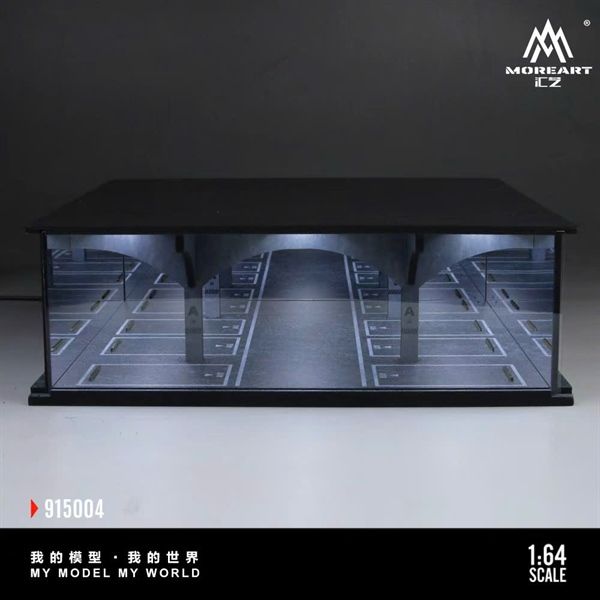  Hộp trưng bày mô phỏng bãi đổ xe dưới hầm Underground parking lot series có đèn kích thước 30x30x10.5cm tỉ lệ 1:64 MoreArt MO915004 
