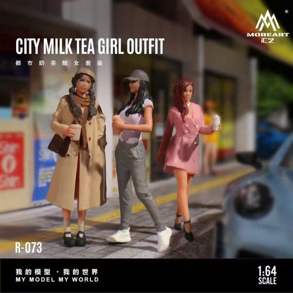  Mô hình nhận vật set figure Urban Milk Tea Beauty Set tỉ lệ 1:64 More Art MO223073 