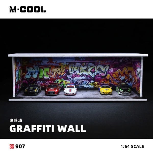  Hộp trưng bày mô phỏng Graffiti Wall Lighting Assembly Scene Model tỉ lệ 1:64 M-cool MoreArt MC914907 