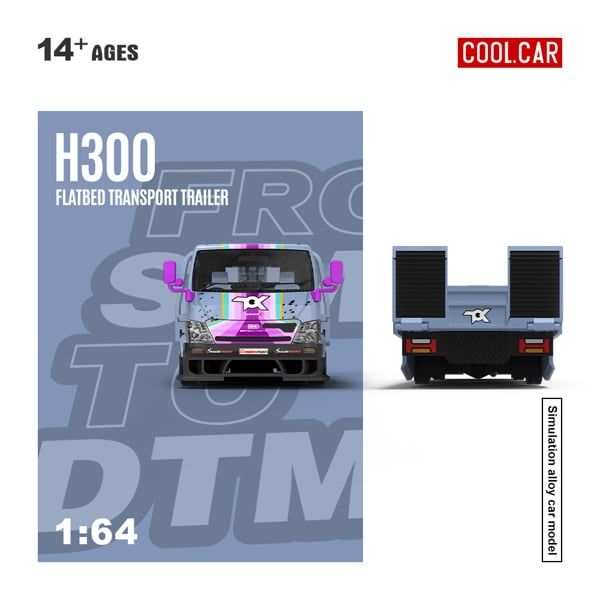  Mô hình xe H300 Flatbed Transport Trailer From Sim to DTM tỉ lệ 1:64 Cool Car CC647235 