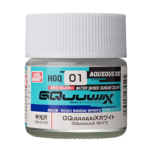  Aqueous HGQ01 white sơn mô hình màu trắng dòng Gundam Color GQuuuuuuX 10ml Mr.Hobby HGQ01 