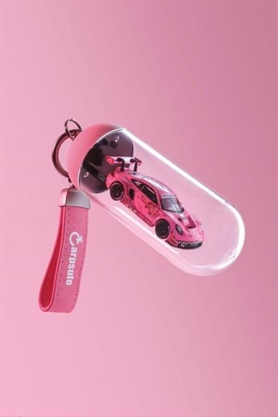  Móc khóa Pink Skin-Sensitive Cart Capsules tỉ lệ 1:64 Turning Crush MK6401 