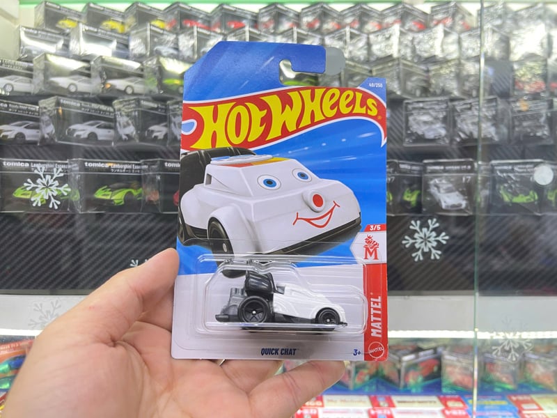  Mô hình xe Quick chat white Hot Wheels kim loại có bản quyền chính hãng tỉ lệ 1:64 C4982-FA 