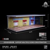  Hộp trưng bày mô phỏng cửa hàng Domino's có đèn kích thước 30x13.3x10cm tỉ lệ 1:64 MoreArt MO914408 