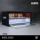  Hộp trưng bày container mô phỏng Bối cảnh chủ đề McDonald's có đèn kích thước 38.7x16x16.5cm tỉ lệ 1:64 MoreArt box M-Box MB400320 