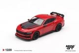  Mô hình xe Ford Mustang Dark Horse Race Red tỉ lệ 1:64 MiniGT MGT01220 
