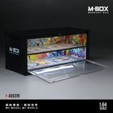  Hộp trưng bày container mô phỏng Bối cảnh chủ đề Graffiti có đèn kích thước 38.7x16x16.5cm tỉ lệ 1:64 MoreArt box M-Box MB400319 