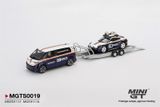  Mô hình xe Porsche 911 Dakar #718 / Volkswagen ID. Buzz Porsche Centrum Gelderland Roughroads Set tỉ lệ 1:64 MiniGT MGTS0019 