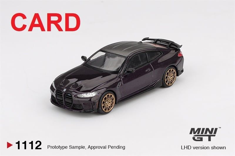  Mô hình xe BMW M4 M-Performance (G82) Daytona Violet card tỉ lệ 1:64 MiniGT MGT01112 Have Chase 