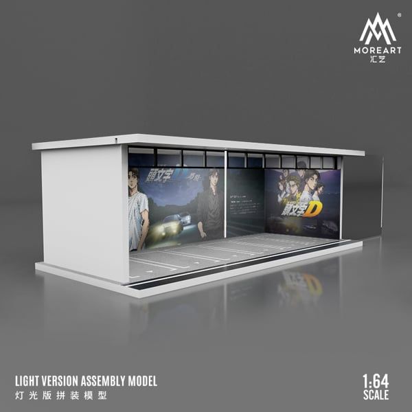 Hộp trưng bày mô phỏng bãi đỗ parking lot Inital D tỉ lệ 1:64 MoreArt MO914010 