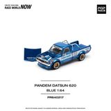  Mô hình xe Datsun Pandem 620 blue metallic mở được capo tỉ lệ 1:64 Poprace PR640217 