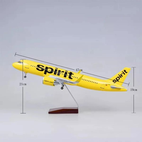  Mô hình máy bay Spirit Airbus A320 Neo có bánh xe kích thước 47cm no led MB47115 